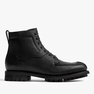 New Oslo Grained Calf Leather Boot , BLACK, hi-res