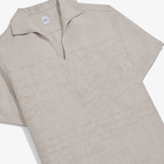 Linen Scritto Short Sleeved Vareuse