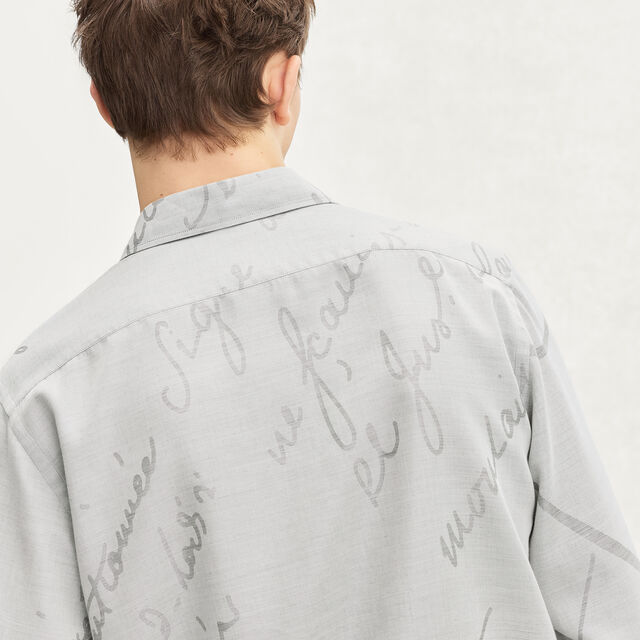 Scritto Jacquard Shirt, BEIGE, hi-res 3