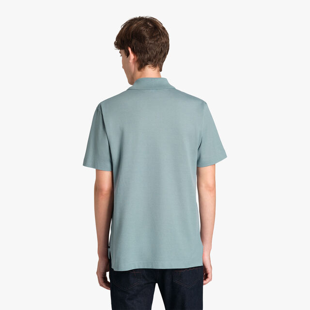 Polo With Leather Tag, ZENITH BLUE, hi-res 3