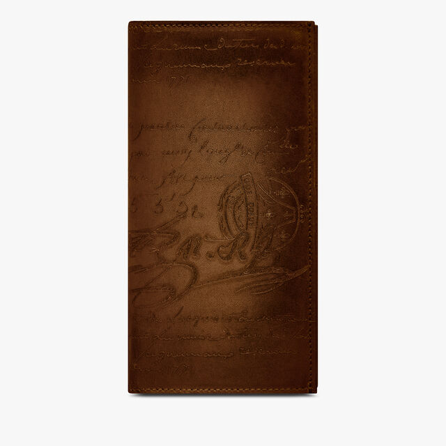 Espace Scritto Leather Long Wallet, CACAO INTENSO, hi-res 1