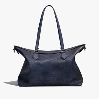 Late Hour Scritto Leather Shopper, INDIGO DENIM, hi-res