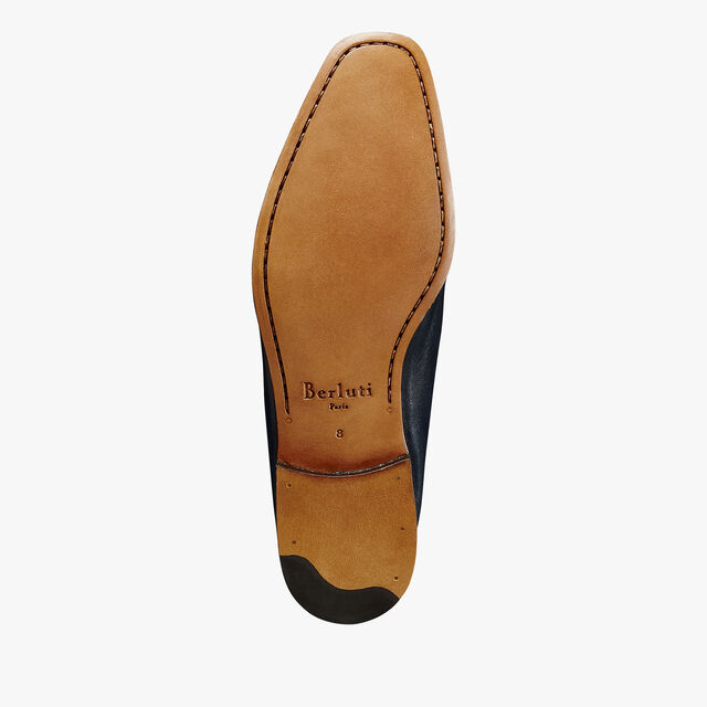 Lorenzo Kangaroo Leather Loafer, NAVY BLUE, hi-res 4