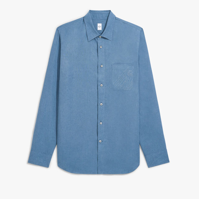 Linen Relaxed Scritto Pocket Shirt