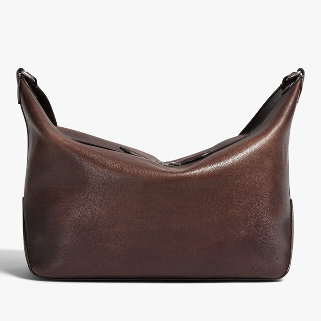 Toujours Soft Zipped Hobo Scritto Leather Messenger, SOFT BROWN, hi-res 3