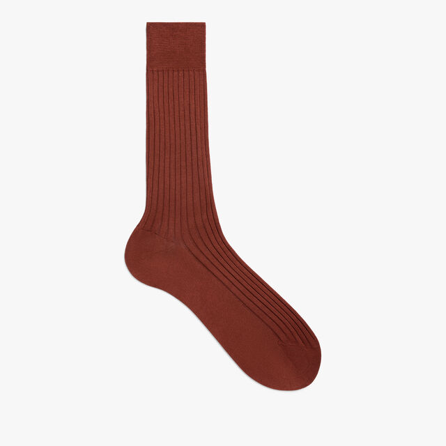 Alessandro Cotton Socks, BRICK BROWN, hi-res 1