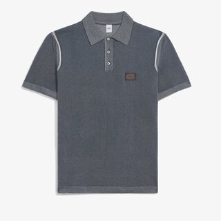 Light Shadow Short Sleeved Polo, LIGHT DUSTY BLUE, hi-res