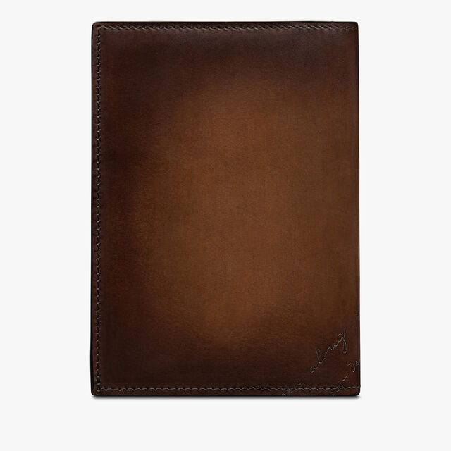 Escale Scritto Leather Passport Holder, CACAO INTENSO, hi-res 2