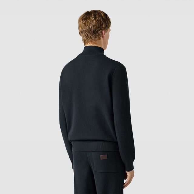 Half Zip Shadow, NAVY, hi-res 3