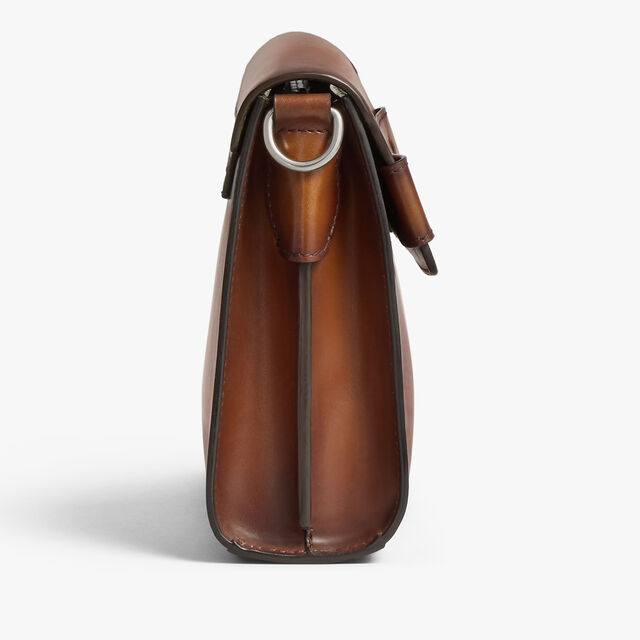 Andy Flap Pouch In Leather, CACAO INTENSO, hi-res 3
