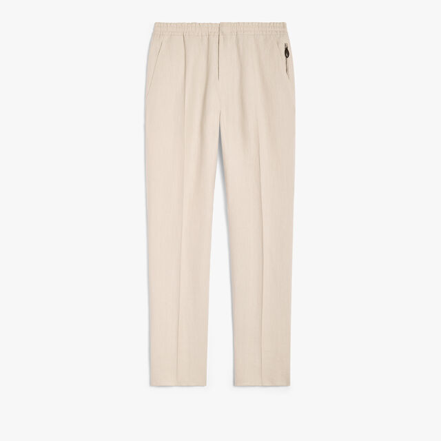 Linen Drawstring Pants, SAND LINEN, hi-res 1
