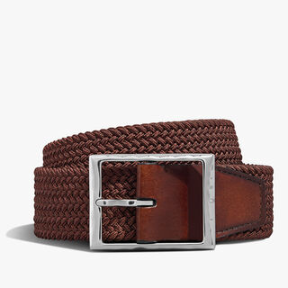 Classic Braided Fabric 35 mm Belt, DARK TOFFEE, hi-res