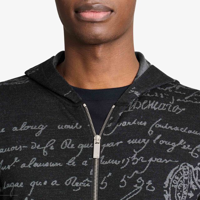 Scritto Zip Up Hoodie, NOIR, hi-res 5