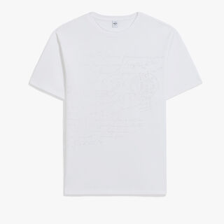 Scritto Embroidery T-shirt, BLANC OPTIQUE, hi-res