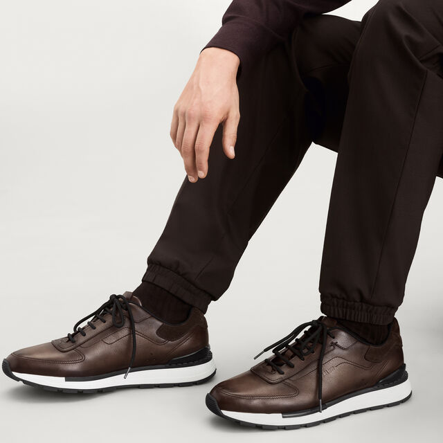 Fast Track Venezia Calf Leather Sneaker, SOFT BROWN, hi-res 2