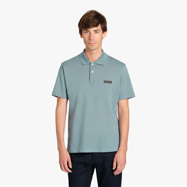 Polo With Leather Tag, ZENITH BLUE, hi-res 2