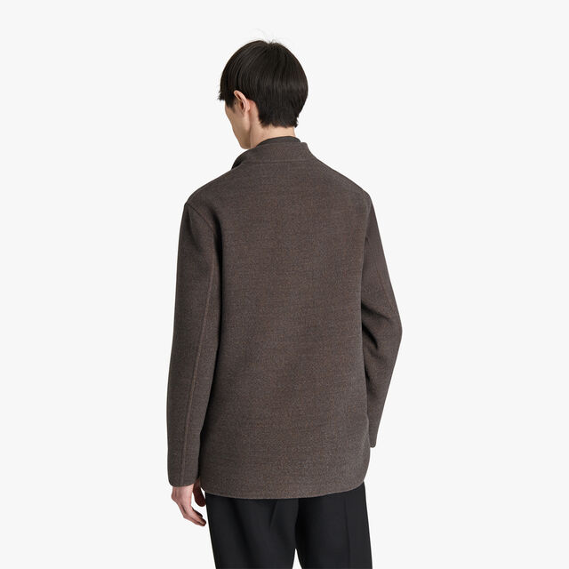 Double Face Wool Field Jacket, NUANCE OF BROWN, hi-res 3