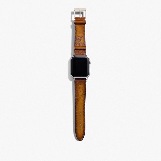 Apple Watch Bracelet Scritto Leather, ICE GOLD, hi-res 2