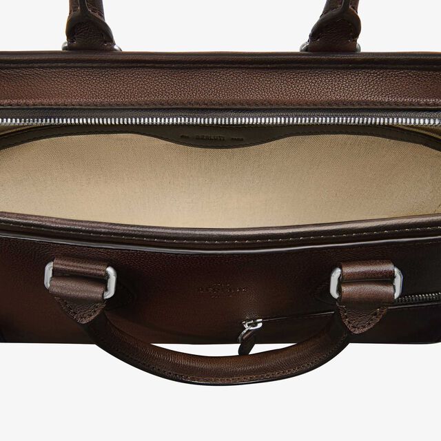 Un Jour Mini Leather Briefcase, SOFT BROWN, hi-res 6