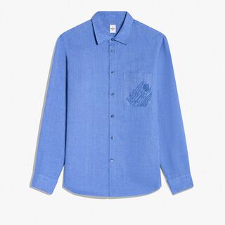 Linen Shirt With Scritto Pocket