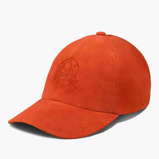 Suede Crest Baseball Cap