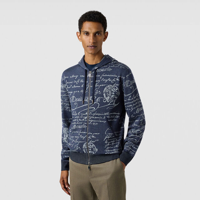 Leather Tab Pocket T-shirt, MARINE, hi-res 2