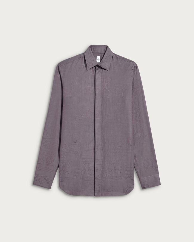 Andy Scritto Pattern Shirt, Smocky Lilac, hi-res
