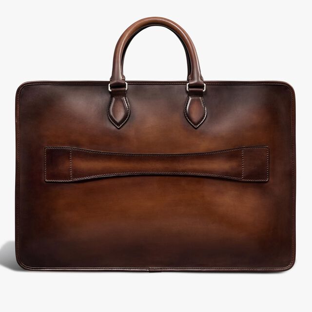 Trois Nuits Leather Briefcase, CACAO INTENSO, hi-res 3