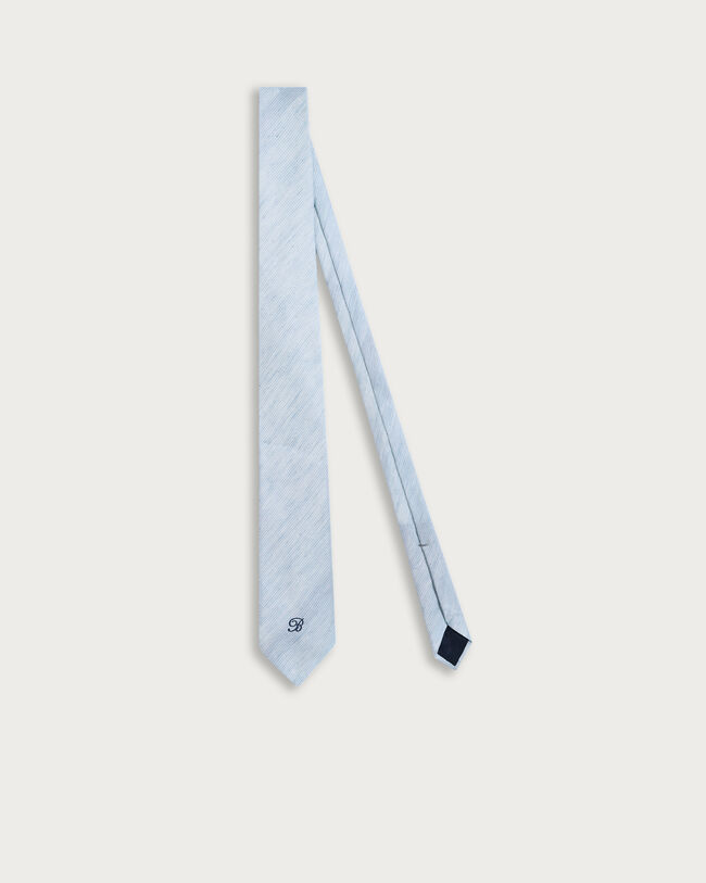 Pinstripes B-Thabor Embroidery Tie, Sky Blue, hi-res