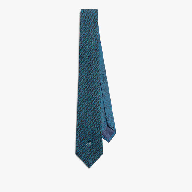 B-Thabor Herringbone Tie, ALPINE GREEN, hi-res 1