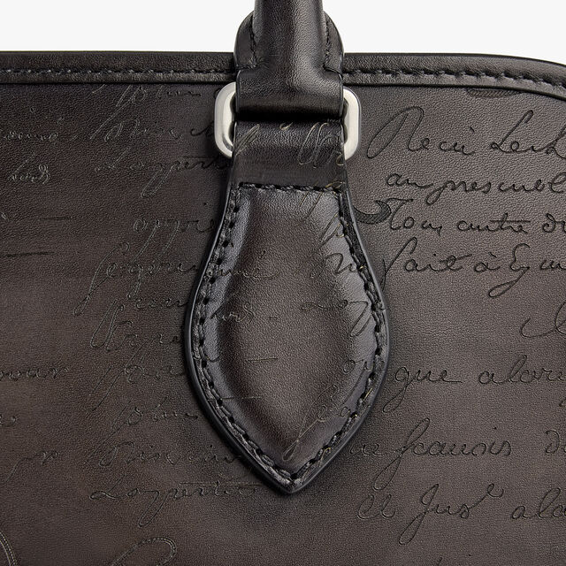 Premier Jour Scritto Leather Backpack, NERO GRIGIO, hi-res 7