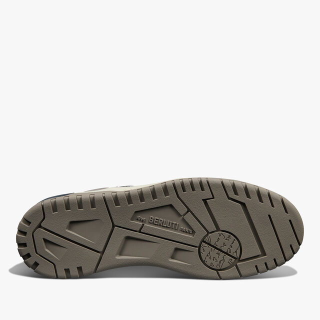 Playoff Suede Calf, Calf Leather And Textile Sneaker, ADRIATIC BLUE, hi-res 6