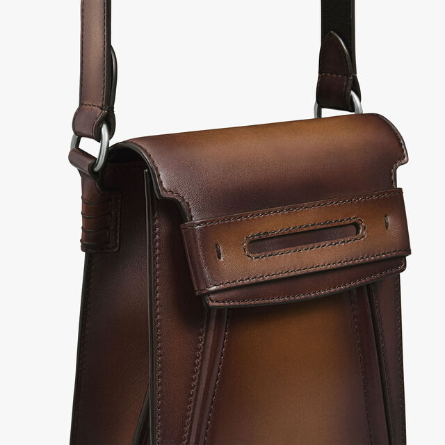 Andy Phone Pouch Leather Messenger, CACAO INTENSO, hi-res 7