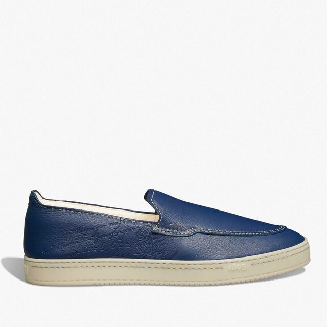 Eden Scritto Leather Loafer, BLU SHADOW, hi-res 1