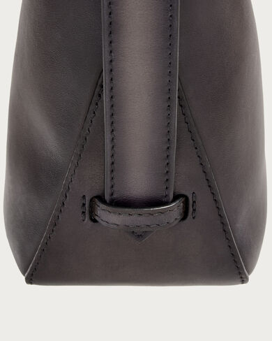 Toujours Soft Zipped Hobo XS Messenger, Charcoal, hi-res