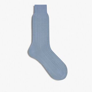 Cotton Ribbed Socks, ZENITH BLUE, hi-res