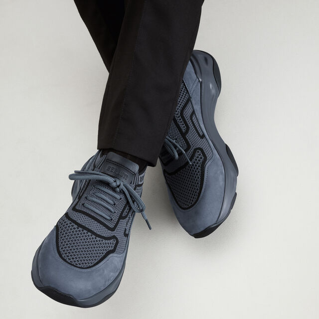 Shadow Knit, Nubuck Calf And Lagoon Calf Sneaker, PURPLE CLOUD, hi-res 2