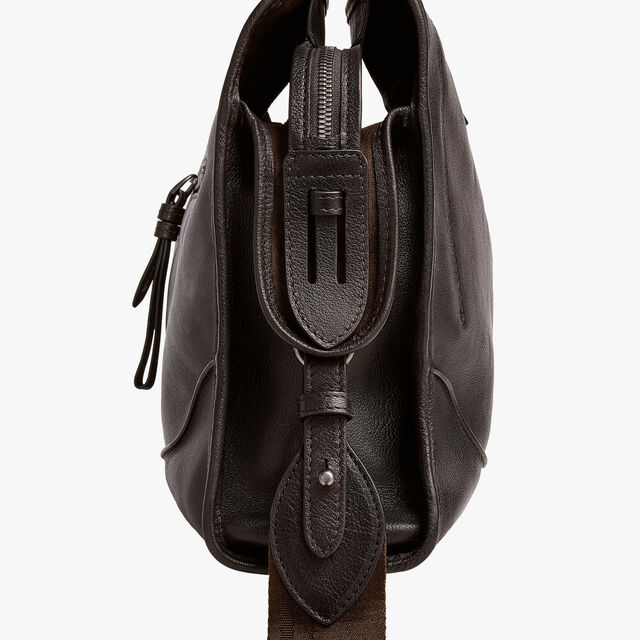 Un Jour Briefcase In Leather, DARK BROWN, hi-res 7