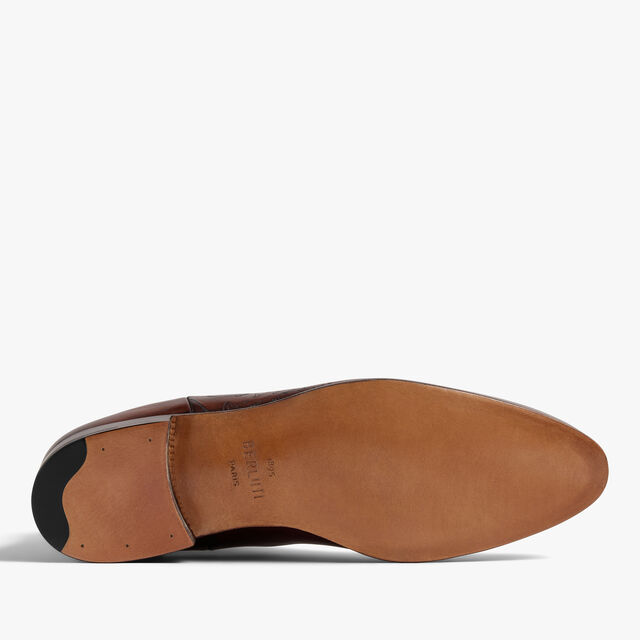 Cursive Galet Scritto Leather Boot, EBANO, hi-res 6