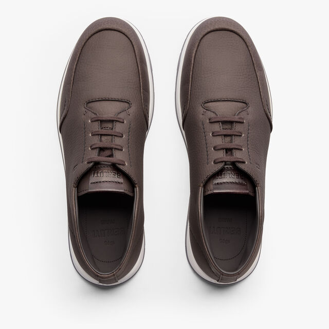 Echappee Soft Grained Calf Leather Derby, COFFEE, hi-res 3