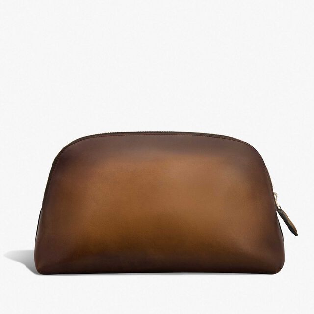 Pochette Toujours Soft Pouch En Cuir Scritto Swipe, CACAO INTENSO, hi-res 2