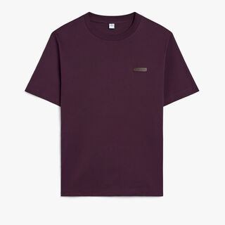 Leather Tab T-shirt, PURPLE GRAPE, hi-res