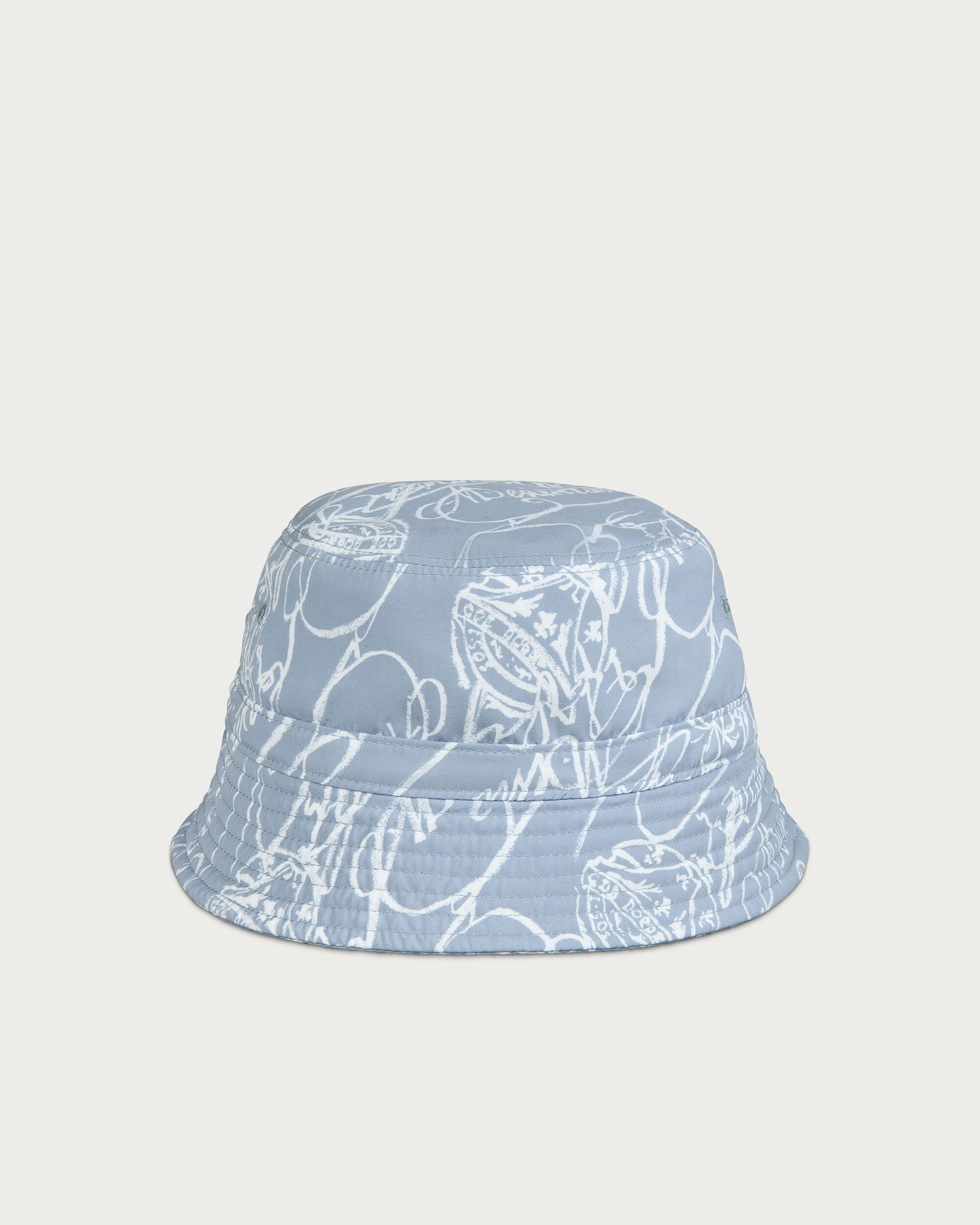 Scritto Pattern Bucket Hat, Cornflower Blue Scritto, hi-res