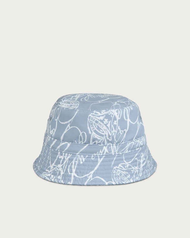 Scritto Pattern Bucket Hat, Cornflower Blue Scritto, hi-res