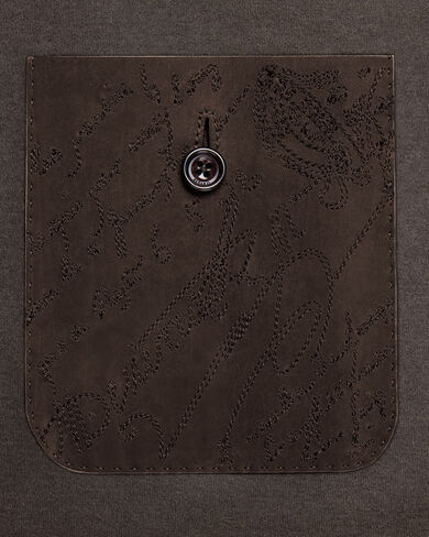 Jersey Jacket with Leather Detail, Chocolate Brown, hi-res