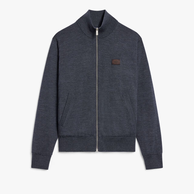 Reversible Wool & Scritto Nylon Blouson, PURPLE CLOUD, hi-res 1