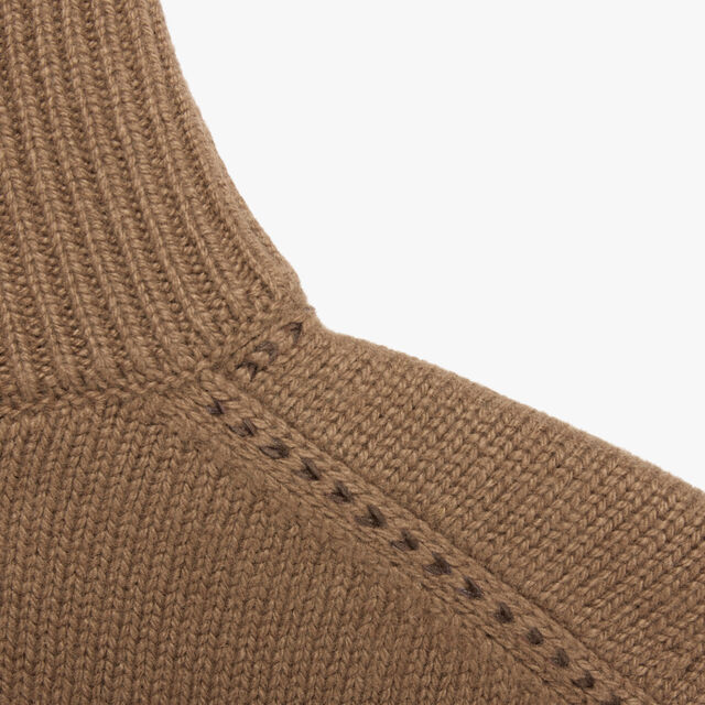 Leather Braiding Half Zip, WALNUT, hi-res 5