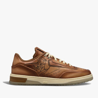 Playoff Scritto Venezia Calf Leather Sneaker, CACHEMIRE, hi-res