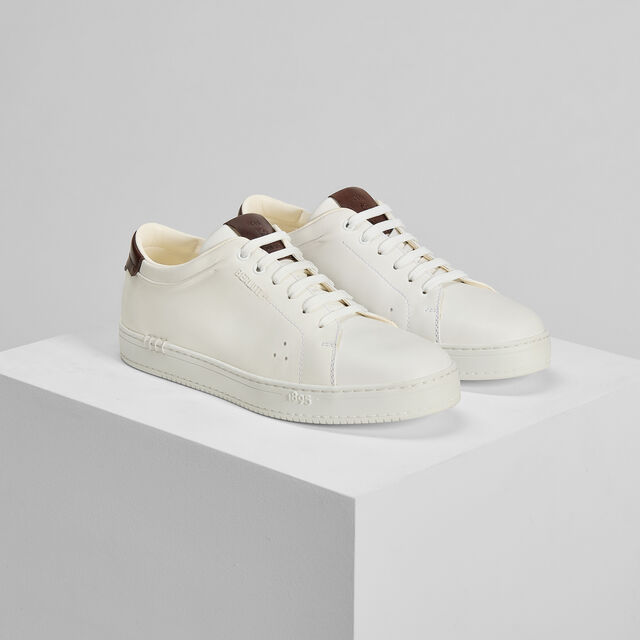 Playtime Calf Leather Sneaker, WHITE, hi-res 3