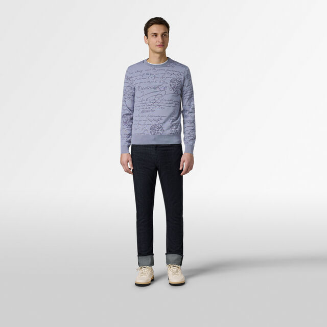 Classic Scritto Crewneck, SEASIDE GREY, hi-res 4